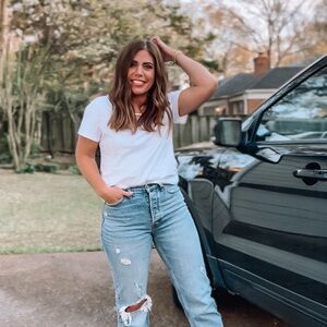 EUC Abercrombie high rise dad jeans, size 27